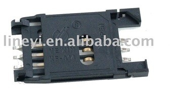 Konektor Kartu SIM KF014 6 Pin ABS 500VDC ISO9001