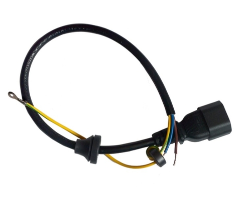 IEC 320 Male Plug Kabel H05VV-F 3G0.75MM2 16A 250V dengan konektor tahan air cincin magnet kabel ekstensi breakaway kabel