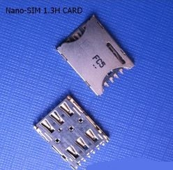 50V 0.5A 6 Pin Dorong Tarik Konektor Kartu SIM Nano