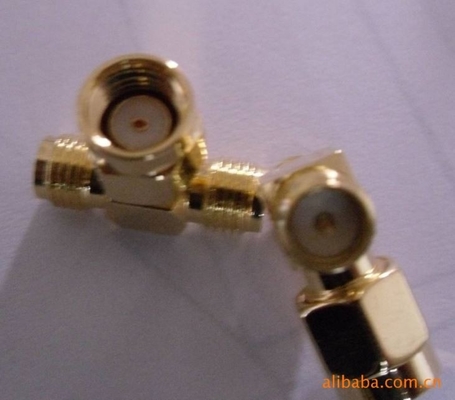 Konektor RF SMA Tiga Arah Berlapis Emas Untuk Router