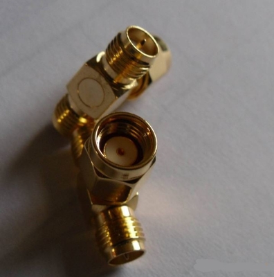 Konektor RF SMA Tiga Arah Berlapis Emas Untuk Router